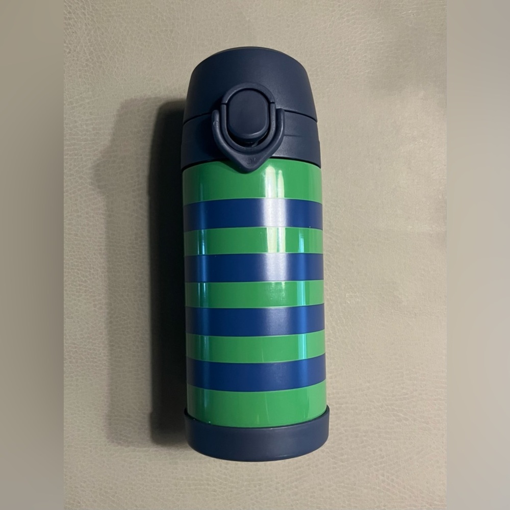Mackenzie Green Navy Stripe Water Bottle